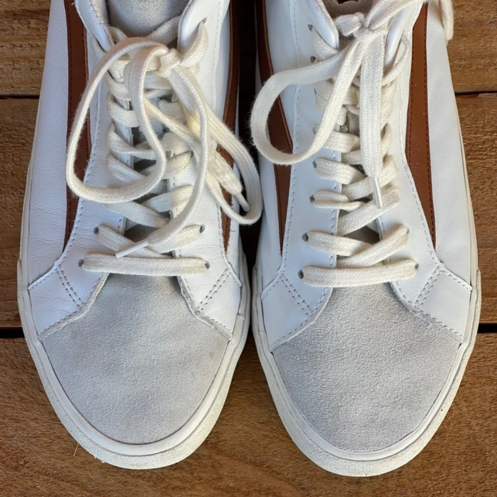 Madewell Sidewalk Colorblock Leather Hightop Sneakers Womens 9M Mens 7.5M - Picture 4 of 11